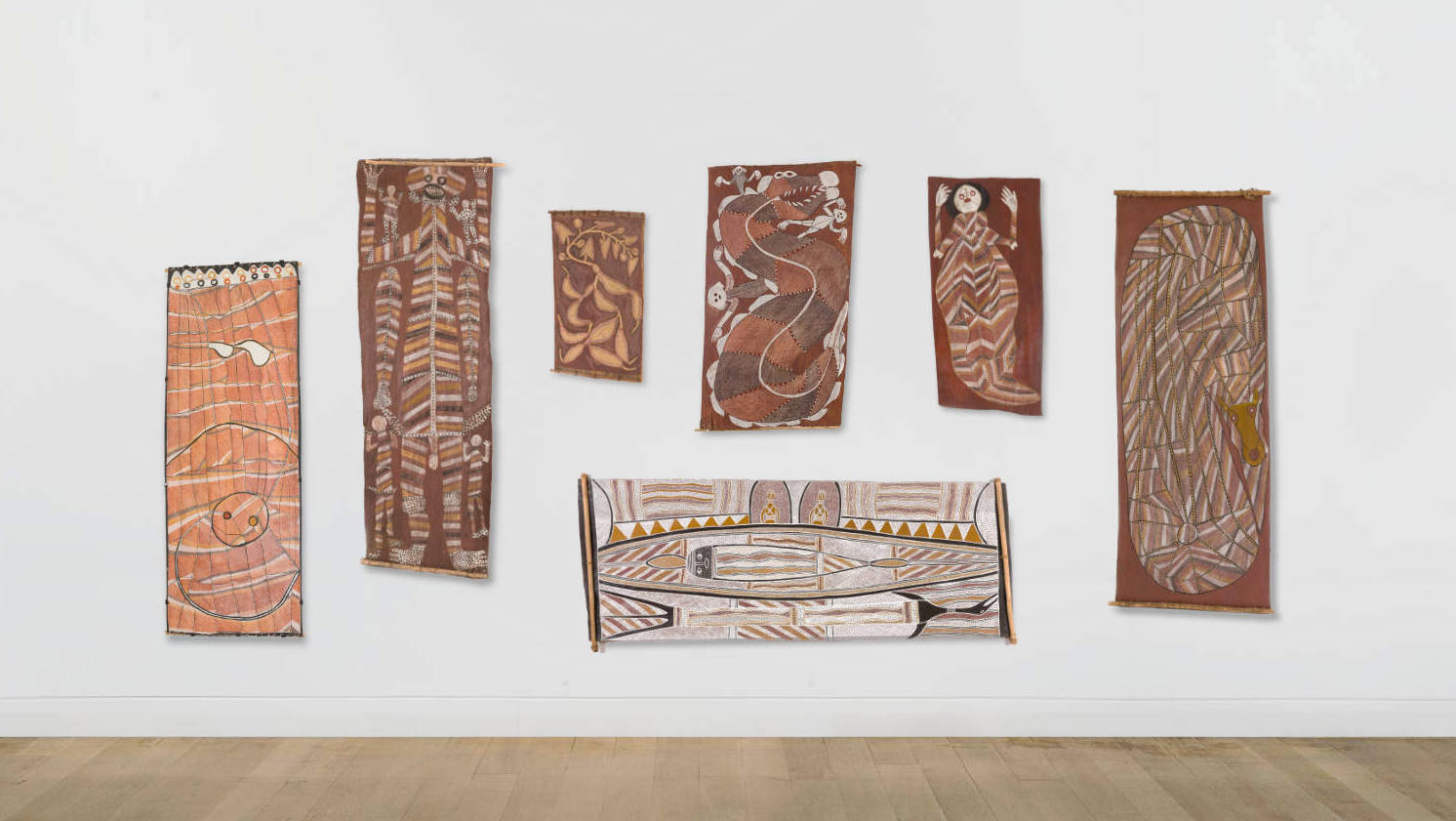 Bark paintings exhibition at A Secondary Eye